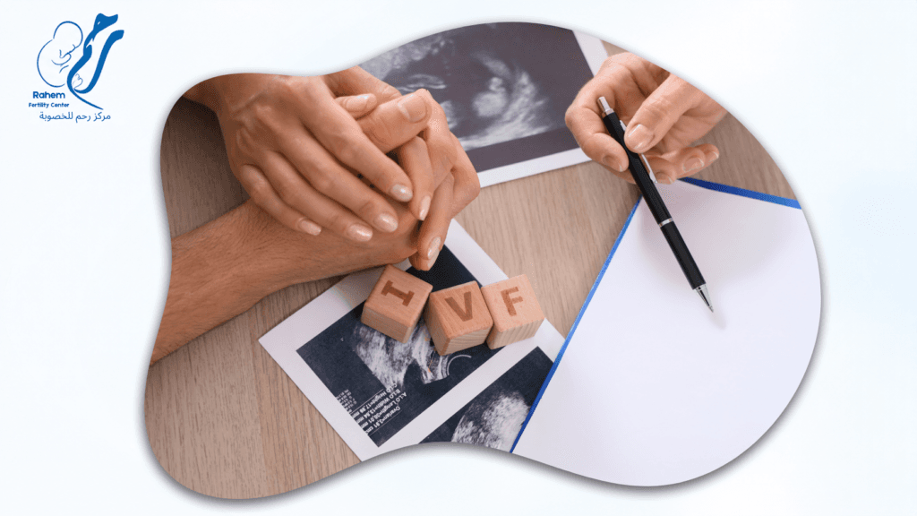 Fertility doctor explaining IVF success rates during a patient consultation